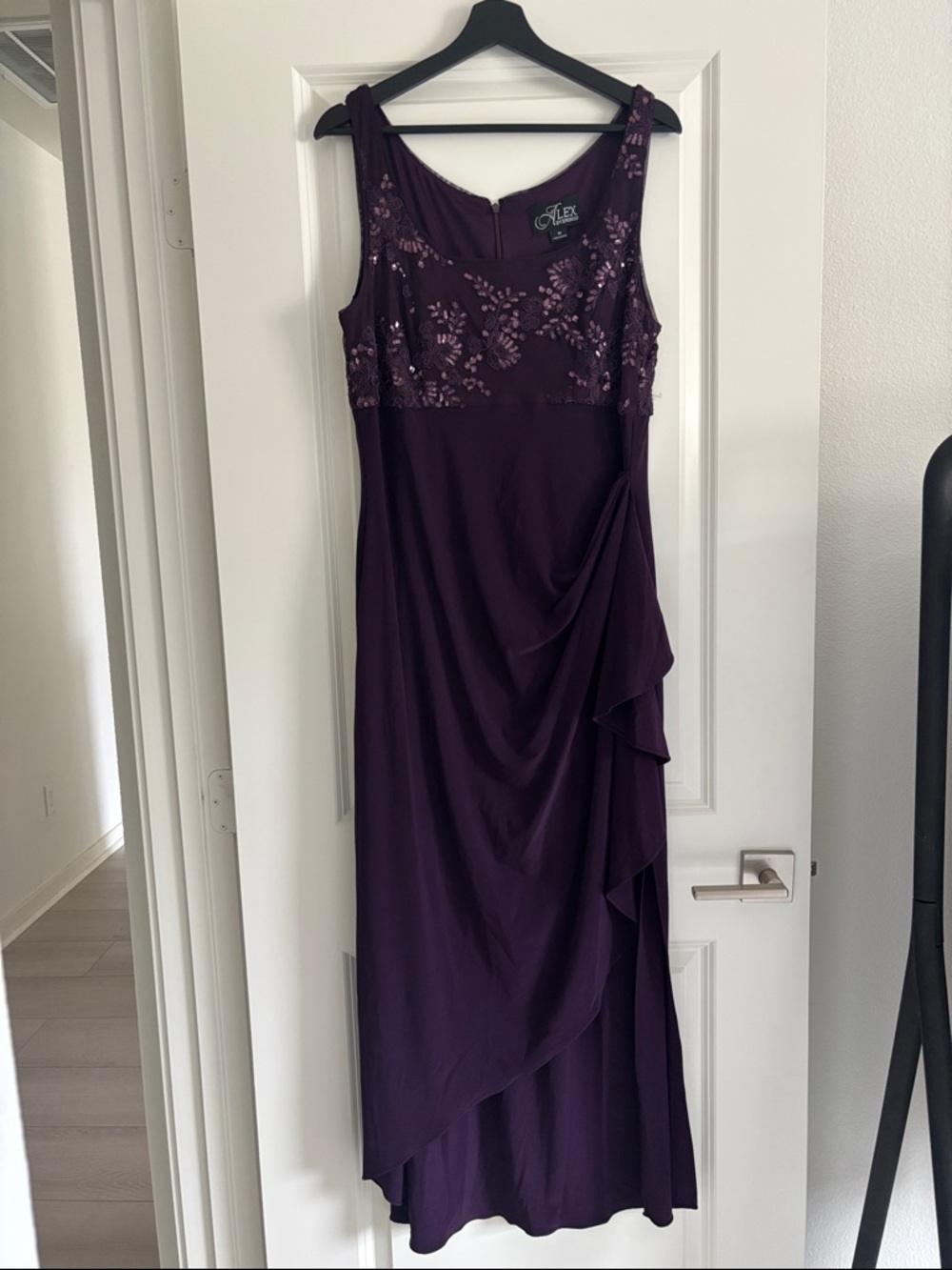 Alex Evenings Purple Dress with Optional Outerwear